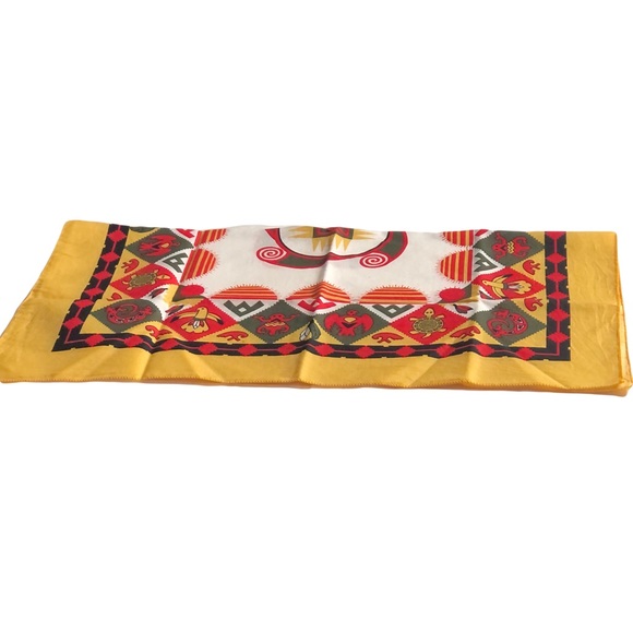 Southwestern Aztec Vintage Gold, Red and Black Native Tribal Bandanna 21”x21” - Picture 8 of 16